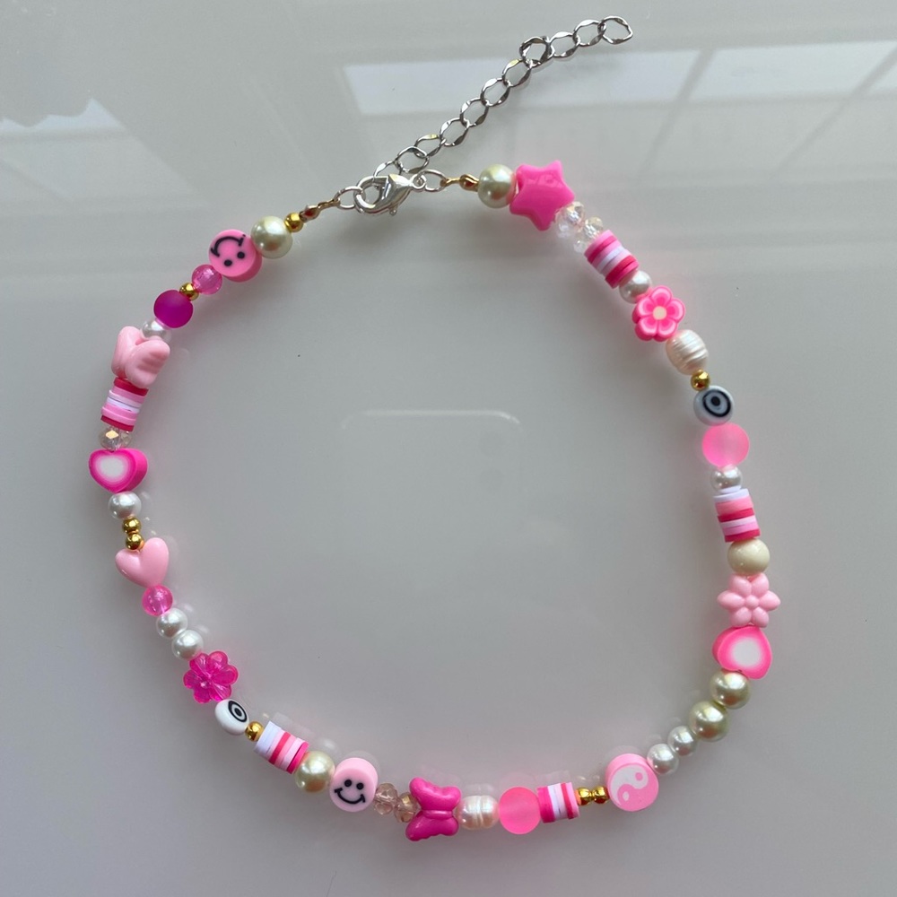 pink adjustable necklace
